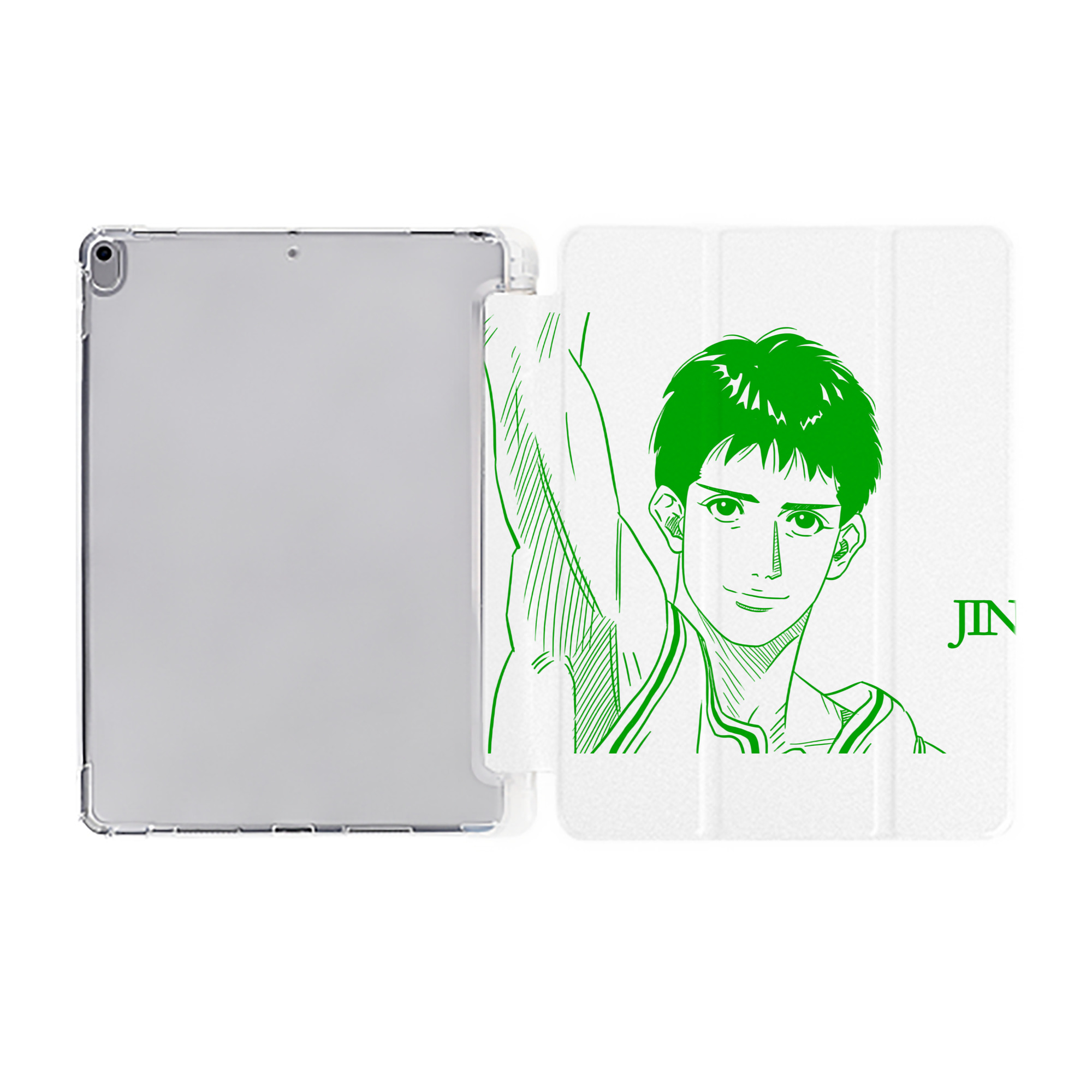 （画像用） SLAM DUNK／スラムダンク IPad ケース ペン収納付き 三つ折りスタンド PUレザー×シリコン 対応機種9.5/10.5/10.9インチ